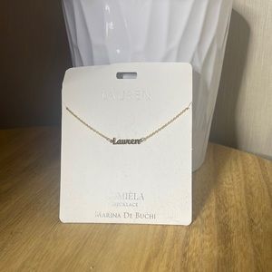 Lauren initial necklace. Brand new